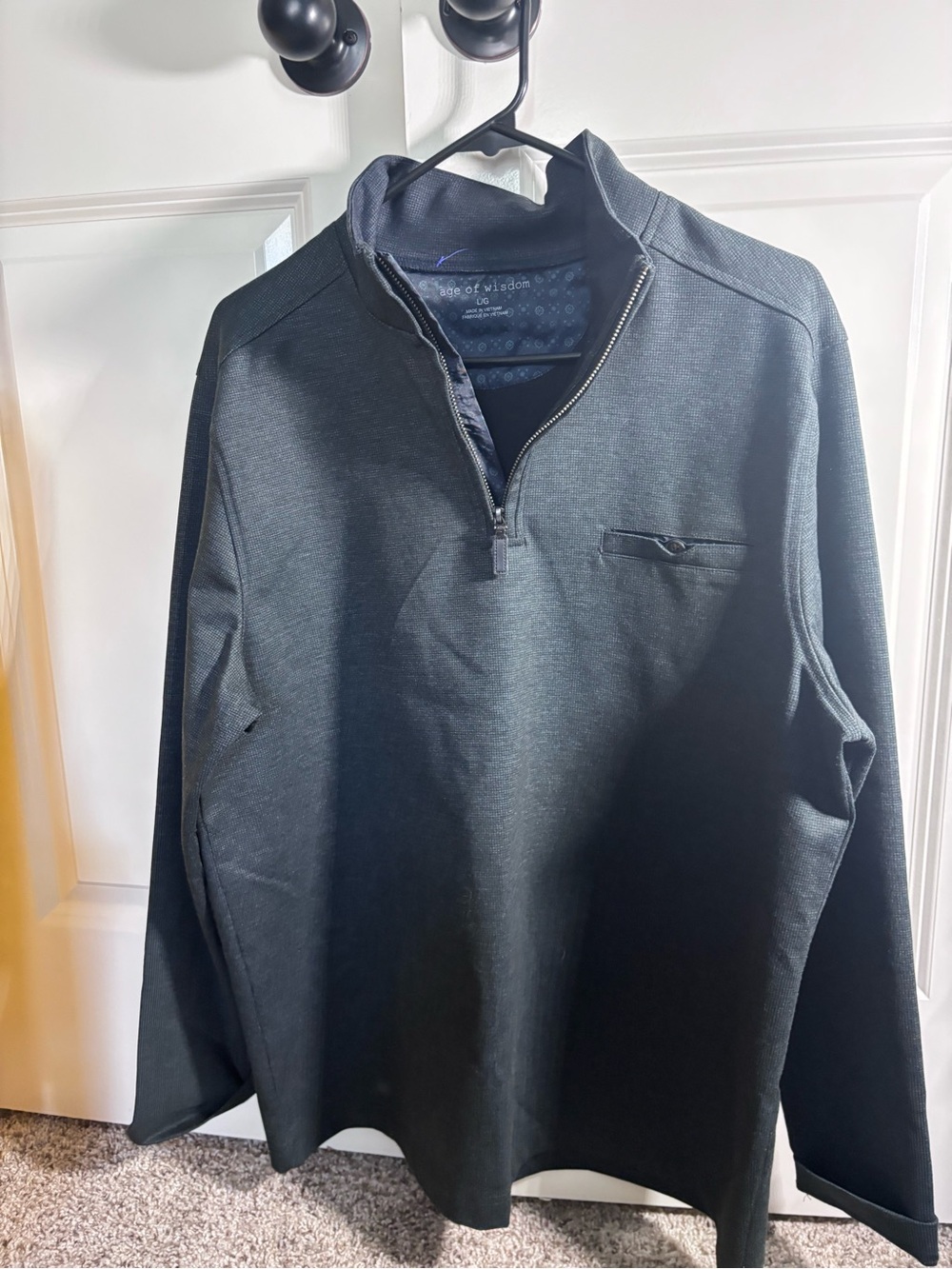 Men's Quarter-Zip Sweater Pullover - Slate